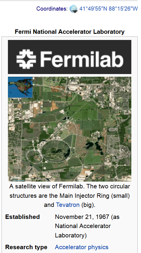 fermiLAB coordinates